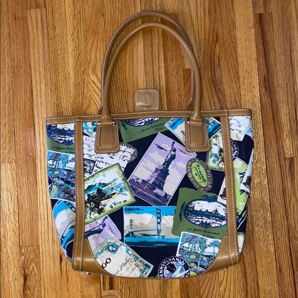 NWT Talbots Stamp Print Travel Purse, Medium Sized